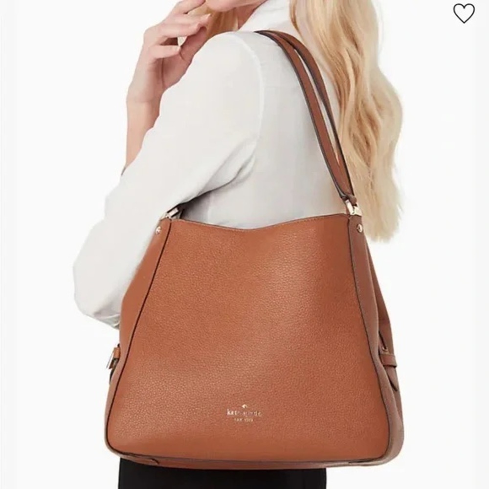 Kate Spade / Leila Triple Compartment Shoulder Bag warm brown